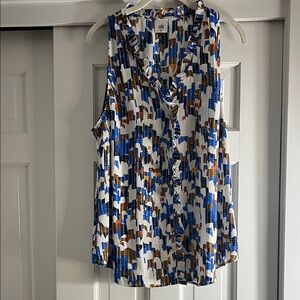 Cabi Jigsaw Multicolor Patterned Tank Top XL